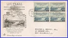 USA3 # 961 ADDR ARTCRAFT FDC BL4  U.S.-Canada Friendship