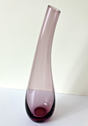 Bent Neck Vase | Purple Glass | Hand Blown - Picture 4 of 11
