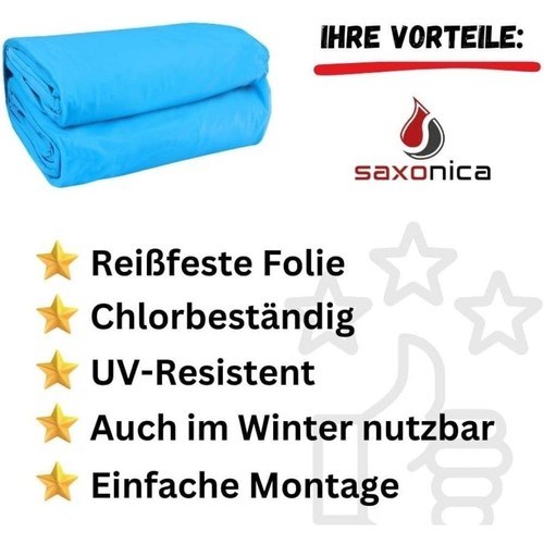 Poolfolie Rund Pool I 460 x 90 cm I 0,25 mm I blau I Rundpool I 4,6 x 0,9 m - Bild 2 von 7
