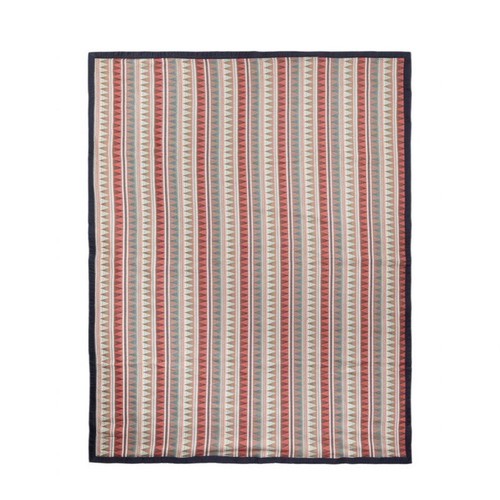 RRL Ralph Lauren Camp Blanket Cotton Jacquard Geometric Native Pattern Red Multi - Picture 5 of 5