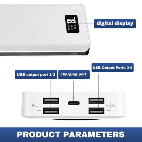 9000000mAh Portable Power Bank 4USB LCD External Battery Charger For Cell Phone - Picture 4 of 12