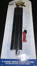 Bachmann 44410 HO SCALE 9" STRAIGHT TERMINAL RERAILER STEEL E-Z TRACK NEW