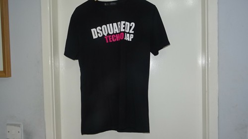 MENS DSQUARED2 MADE IN ITALY BLACK SHORT SLEEVE CREW NECK T-SHIRT SZ 2XLARGE - Picture 4 of 6
