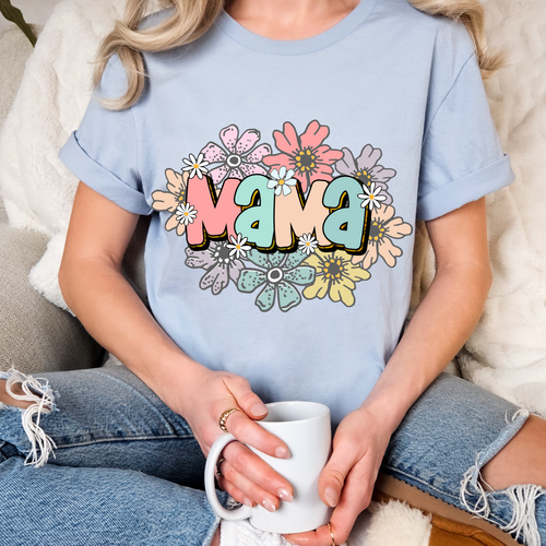 Cute Mother's Day Shirt, Mom Pregnancy Gift, Mama Floral Shirt, Gift for mom - Picture 3 of 10