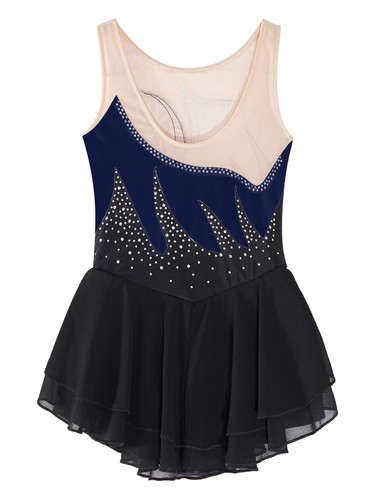 Mädchen Eiskunstlauf Kleid Ballett Lyrisch Tanz Kostüm Gymnastik Turnanzug Rock - Bild 31 von 115