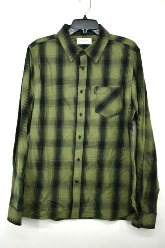 Ovadia & Sons Herren grün kariertes Langarm Button Down Hemd Freizeit Baumwolle L - Bild 1 von 7
