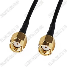 RP-SMA Male Plug to RP-SMA Male ( Female Pin ) Lot Connector RF Coax Cable RG174