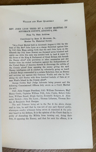 1922 William & Mary Quarterly V2 #4 US History VA. Genealogy Fredericksburg - Picture 12 of 15