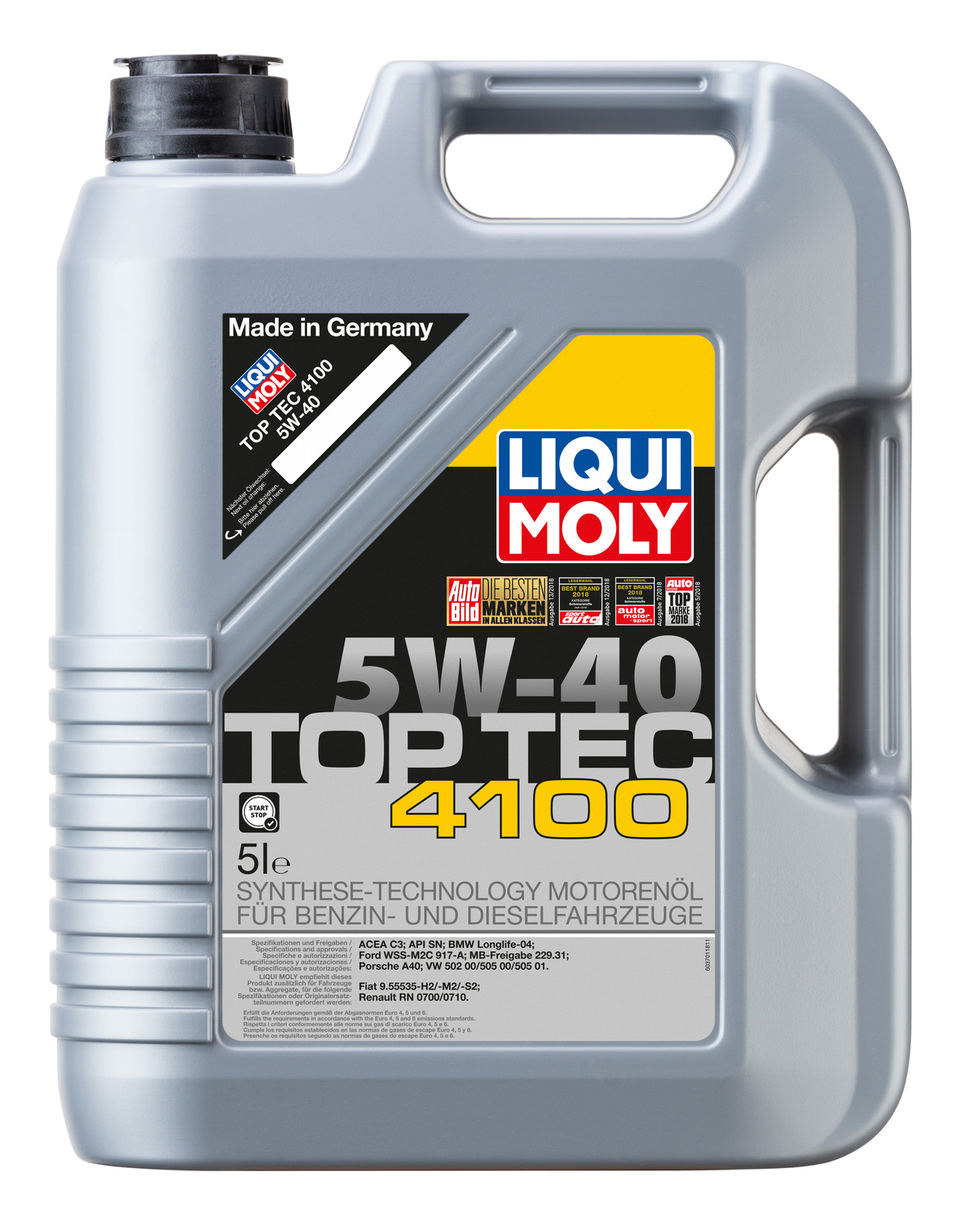 Thumbnail - Liqui Moly Ganzjahresöl Top Tec 4100 5w-40 5 Liter