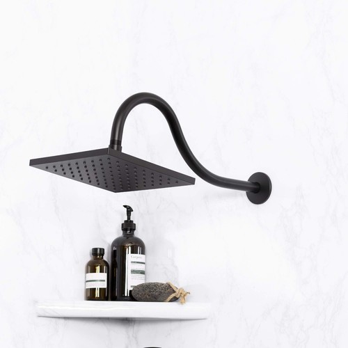 16 Inc Shower Head Extension Arm Oil Rubbed Bronze Finish High Arc Long Extende - Picture 4 of 10