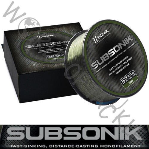 Sonik Subsonik Fishing Line Camo, Green, Brown or Clear 1200m Carp Coarse Mono - Picture 1 of 1