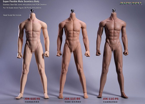 1/6 JIAOU DOLL JOK-11C-YS Male Seamless Skeleton Muscle Body Action Figure - Picture 5 of 8