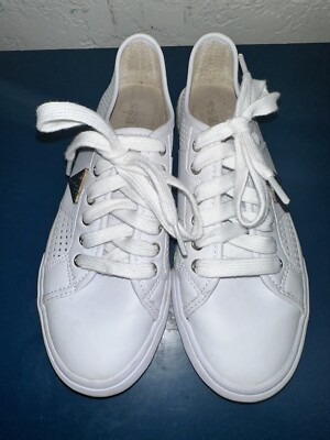 スニーカー GCDS Women Sneakers FW20W010010BIANCO White Guess Women's White Sneakers 6m With Neon Green & Tan Edging