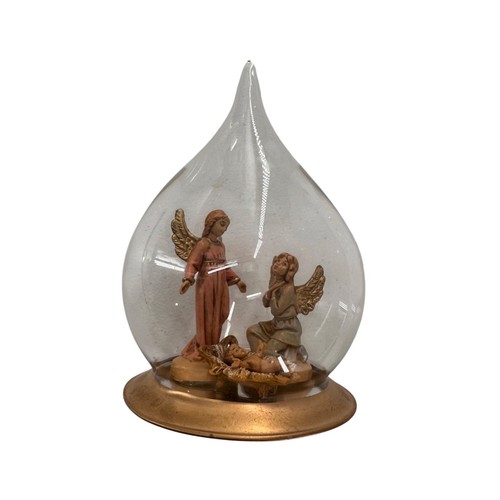 Fontanini Glass Angel Figurine Nativity Scene Globe Gold Base Christmas Italy f - Picture 9 of 10