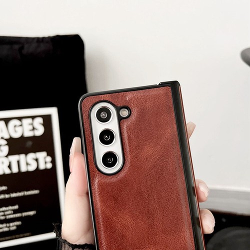Leather Case Cover Soft Anti Scratch For Samsung Galaxy Z Flip 5 4 Fold 5 4 - Picture 4 of 12