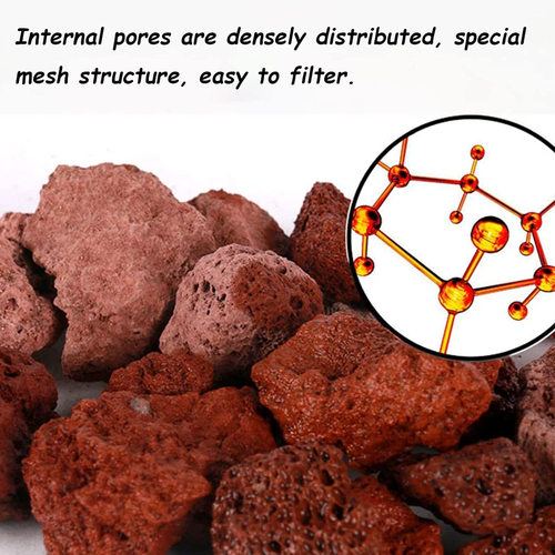 10 Pack Aquarium Red Lava Rock Fish Tank Volcanic Pumice Stones for Fish Shri - Picture 2 of 12