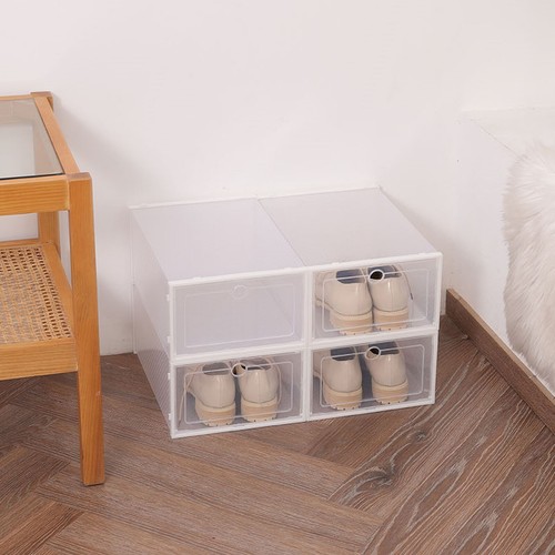20 Packs Plastic Transparent Shoe Box Storage Clear Organizer Stackable With Lid - Picture 17 of 23