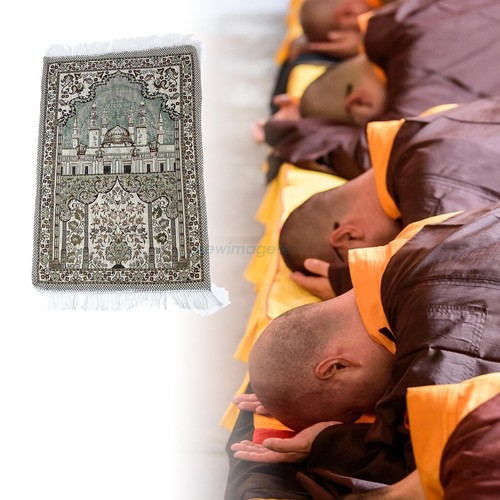 AU Islamic Prayer Mat Muslims Mat Thick Soft Prayer Rug for Eid Travel Ramadan - Picture 10 of 50