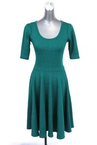 womens-emerald-green-southwestern-print-LULAORE-a-line-amelia-dress-modern-SMALL