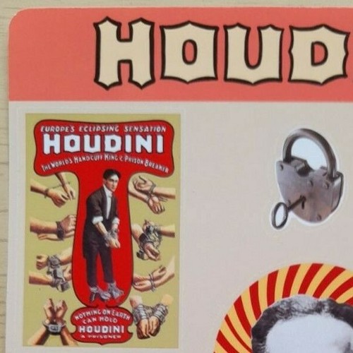 SCARCE HARRY HOUDINI COLLECTORS STICKER SET HIGH QUALITY GLOSS WATERPROOF VINYL - Picture 4 of 5