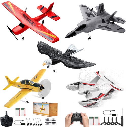 VEVOR RC Airplane Fighter EPP Foam RC Plane Toy with 2.4 GHz Remote Control - Picture 1 of 86