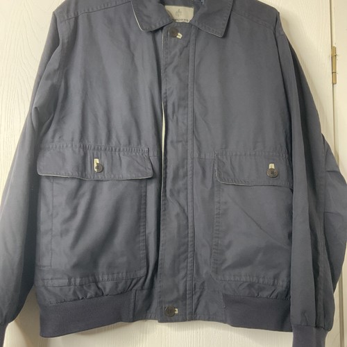 Rainforest Men’s Navy/Beige Trim Bomber Style Jacket Size XLarge - Picture 3 of 8