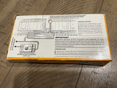 NOS 3 VINTAGE ATLAS N GAUGE REMOTE UNCOUPLER #2507 NIB - Picture 3 of 3