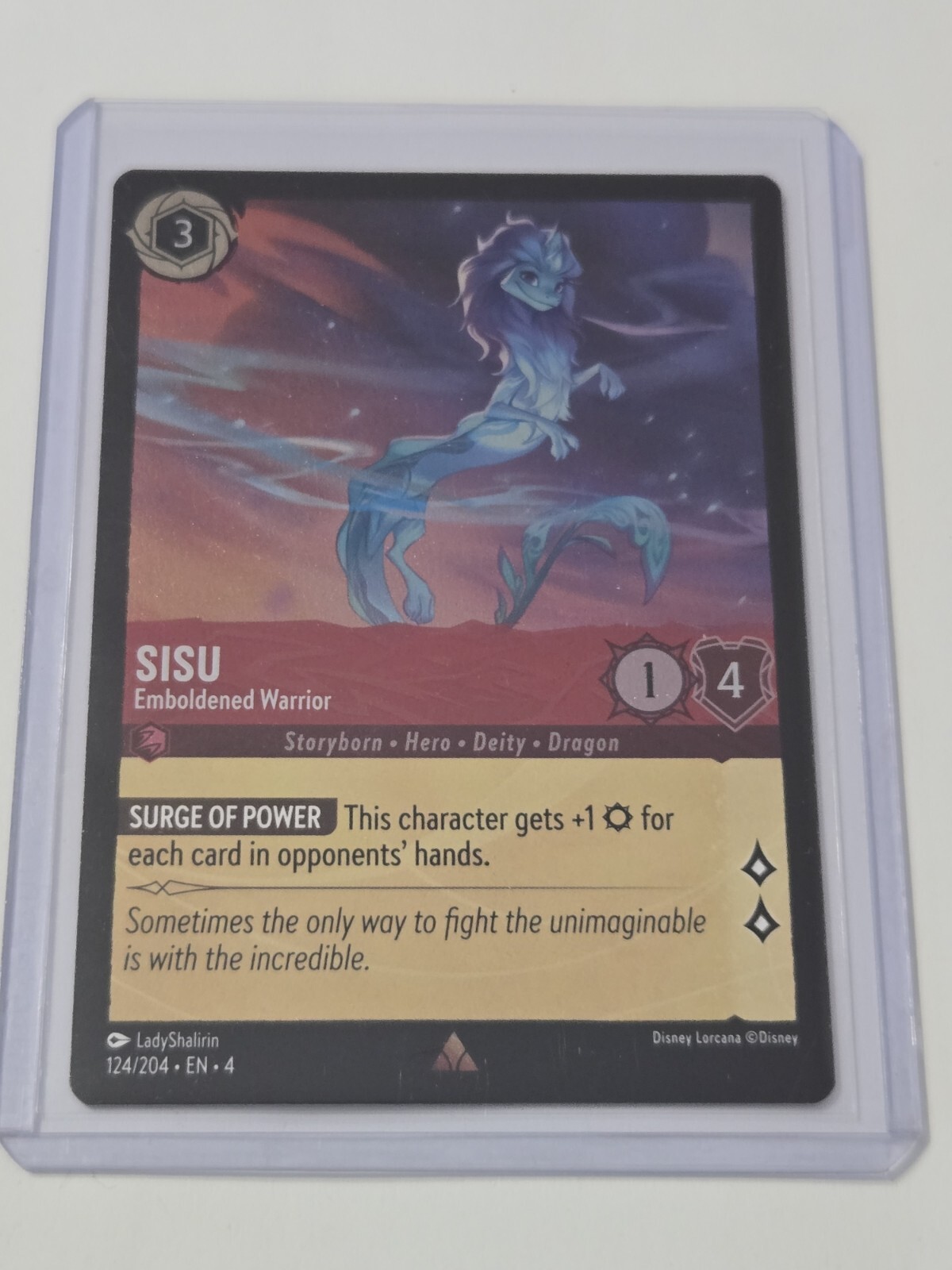 Sisu, Emboldened Warrior Cold Foil NM 124/204 Disney Lorcana Ursula's Return