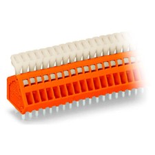 WAGO 233-512 12 Pole 6A 2.54mm Push Button PCB Terminal Block Orange