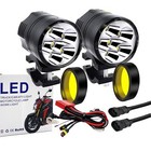 Ourbest Motorcycle Yellow Fog Lights, 12-60V 2.5inch Spotlight For Motorbike ...