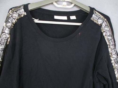 Sass & Bide Jumper Womens Medium Long Sleeve Embellished Knit Sweater Sequinned - Picture 2 of 20