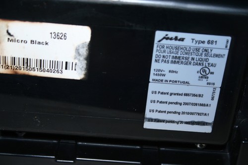 Jura ENA Micro 1 Black Type 681 Espresso Machine- Tested/Working - Picture 12 of 12