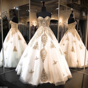 Gold and Ivory Wedding Dress