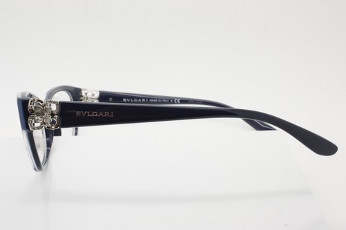 BVLGARI 4124-B Vollrand Kunststoff Brille mit klaren Kristallen Größe 54-16-140 mm - Bild 9 von 17