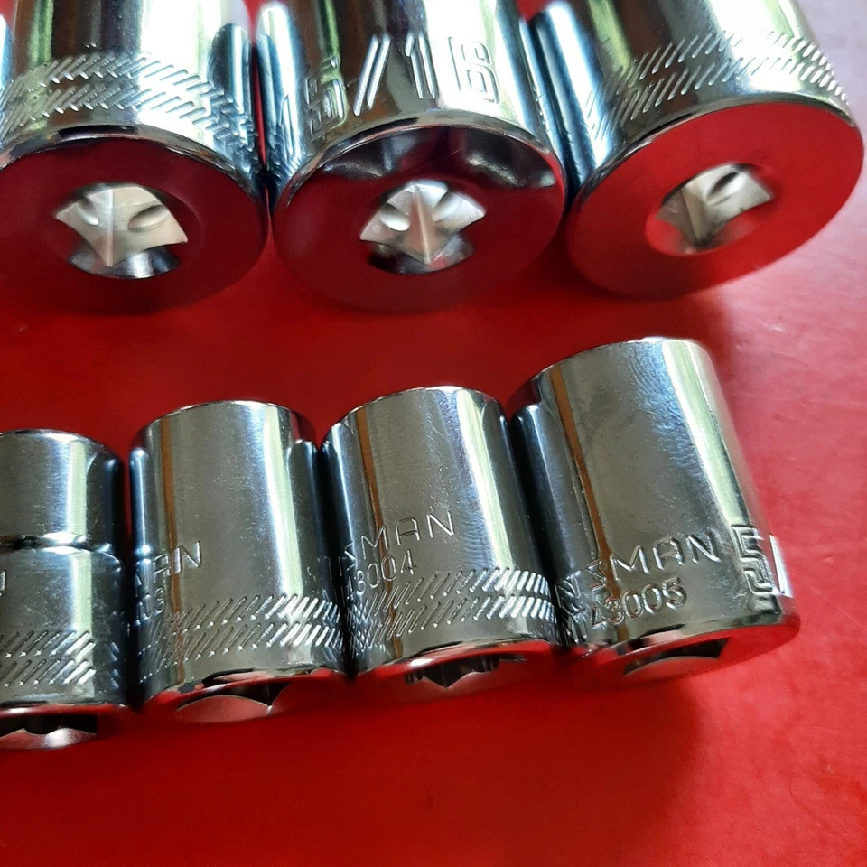 NEW CRAFTSMAN TOOLS 13 Piece 3/8" Drive Shallow SAE 6 Point Socket Set 1/4-1" - Image 4 of 4