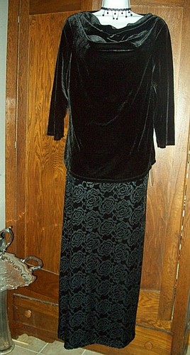  Victorian Goth Elegant Costume S-M Titanic Velvet Blouse and new skirt Holiday - Picture 1 of 4
