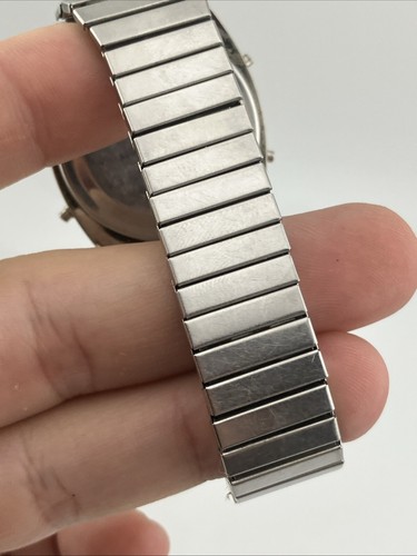 Vtg Armitron Men 34mm Digital Watch Silver Tone Alarm Stainless Steel - RUNS - Picture 11 of 18