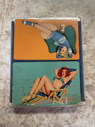 VINTAGE PINUP SPIELKARTENDECKS DURATONE ESQUIRE ARRCO MIDWAY VARGAS VANITIES MIT BOX - Bild 5 von 10