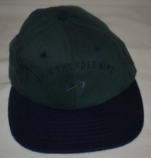 Black Thunder Mine (Coal) Wyoming Hat/Cap Strap Back Green/Blue Made in USA