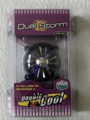 Cooler Master Dual Storm PC Fan LED Cooler Speed Control DDF-S81 NOS Unopened - Picture 1 of 7