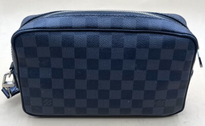 LOUIS VUITTON N41664 DAMIER GRAPHITE KASAI LEATHER HAND BAG