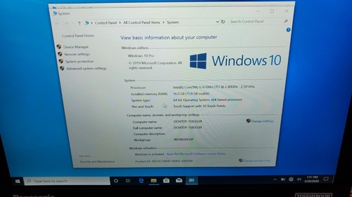 Panasonic Toughbook CF54 mk2 Touchscreen Core i5 6 Gen 16GB New 512GB SSD Win 10 - Picture 3 of 5