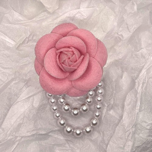 Fashion Fabric Flower Brooch Pin Women Pearl Tassel Corsage Jewelry Gift Decor - Picture 26 of 29