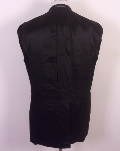 vintage 80s EUC Chaps Ralph Lauren Black All Wool Blazer Metal Polo Buttons 43 L - Picture 6 of 6
