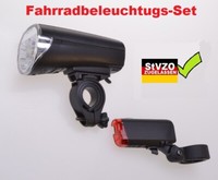 30 Lux Fahrradbeleuchtung Licht Set Batterie Betrieben Vorderlicht RüCklicht Led