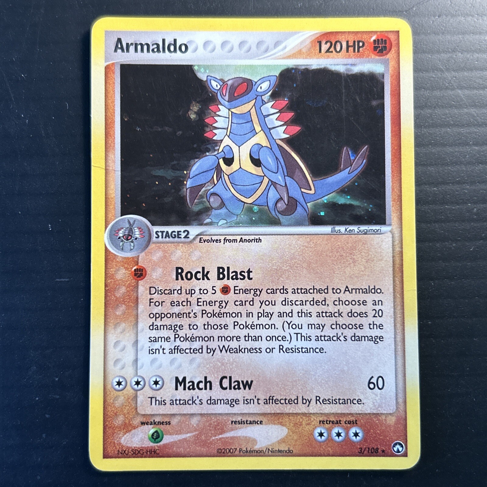 Pokemon EX Power Keepers Armaldo 3/108 Holo Rare Near Mint Pack Fresh