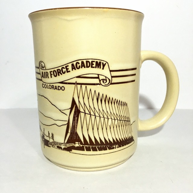 Air Force Academy Coffee Tea Mug Colorado Falcon Jet Vintage