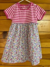 NWT JoJo Maman Bebe Striped Floral Dress Girls Size 2-3