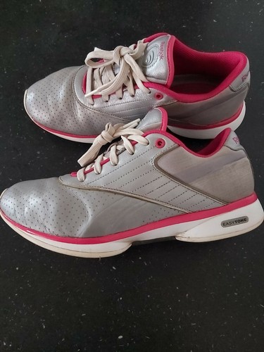 Reebok Easytone Womens Toning Comfort Leather Trainers Size 7 UK. USED CONDITION - Picture 1 of 9