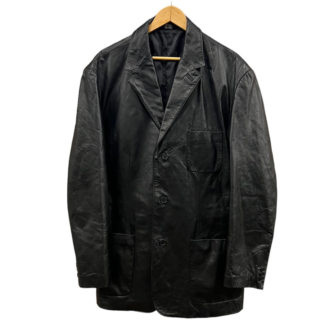 Vintage 90s 00s Gap Leather Jacket Black Trench Size XL Mens Vintage 90s 00s Gap Leather Jacket Black Trench Size XL Mens